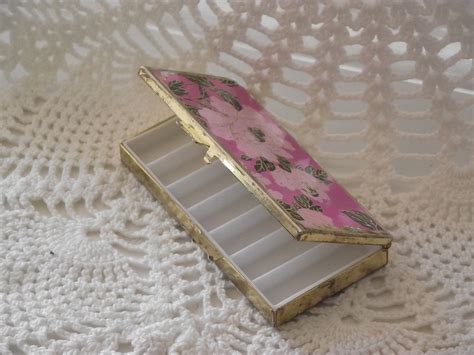 purse size metal pill box|small pill box for purse.